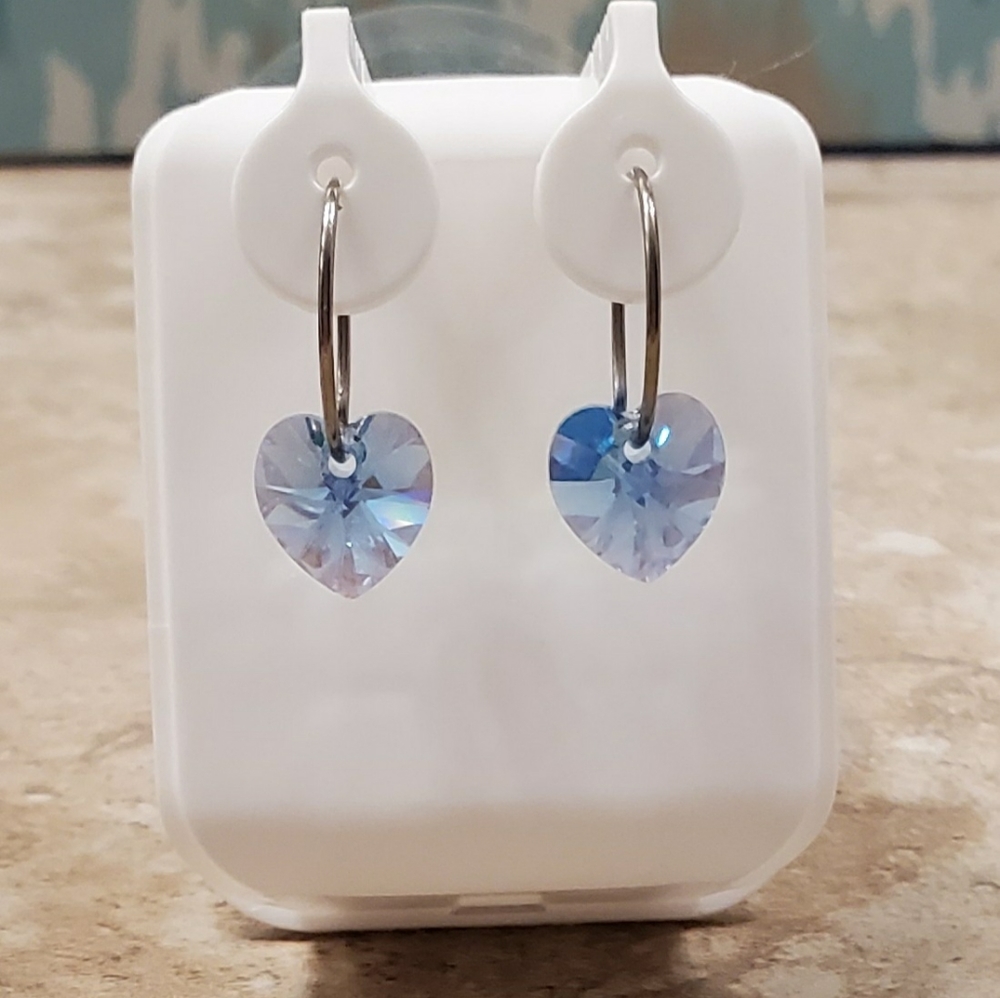 Blomdahl Titanium Heart Hoop Earrings